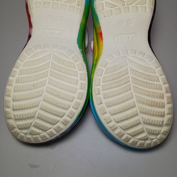 CROCS Classic Bae Platform Clogs Women Size 10 Multi Color Tie Dye 206902 NWOT - Picture 13 of 16